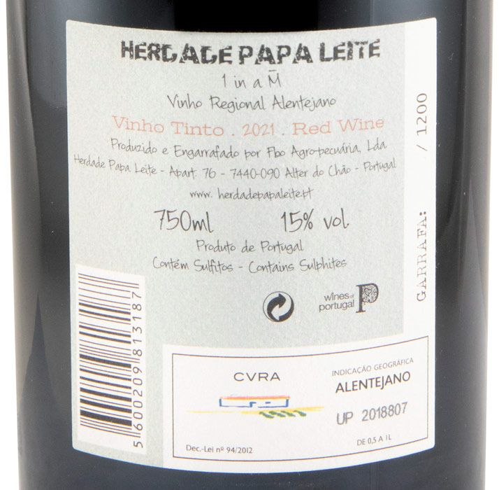 2021 Herdade Papa Leite One in a Million tinto