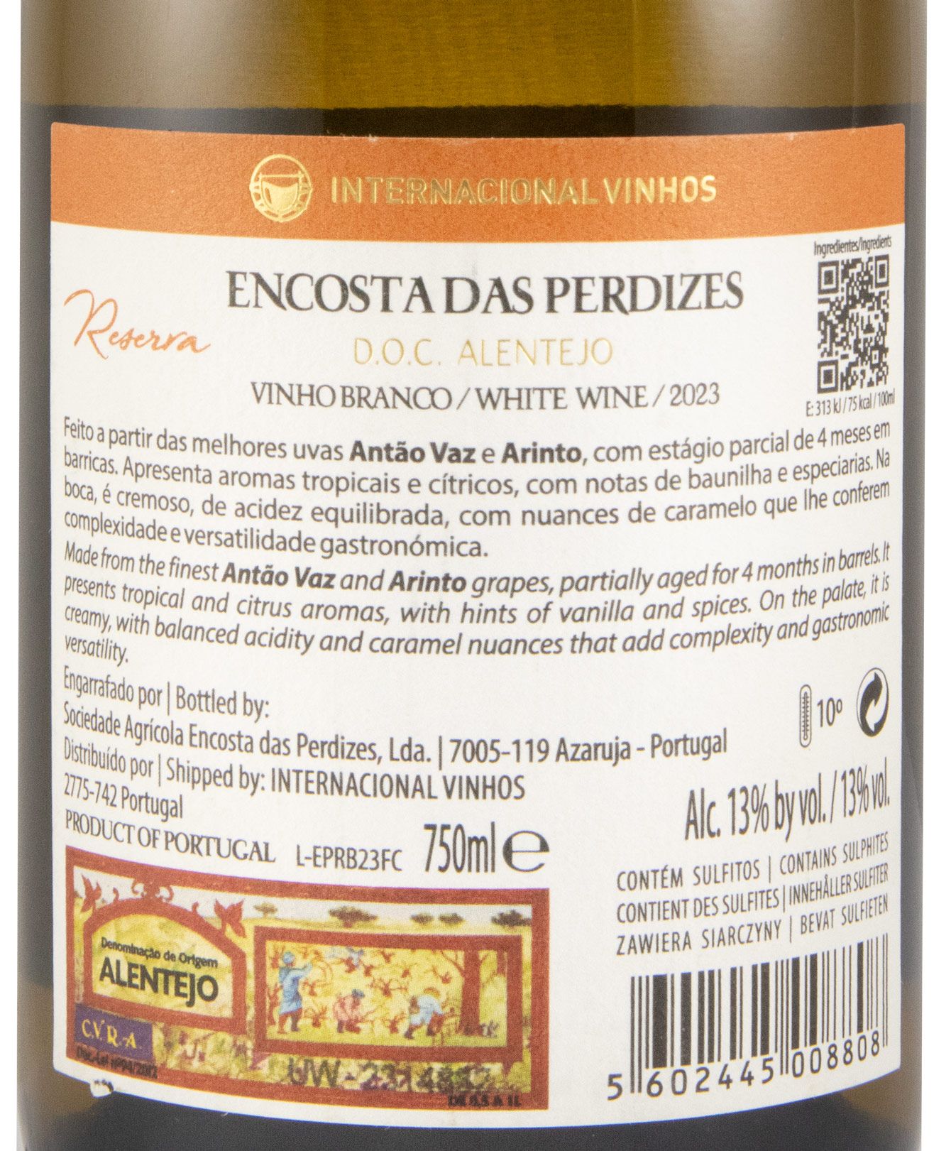 2023 Encosta das Perdizes Reserva white