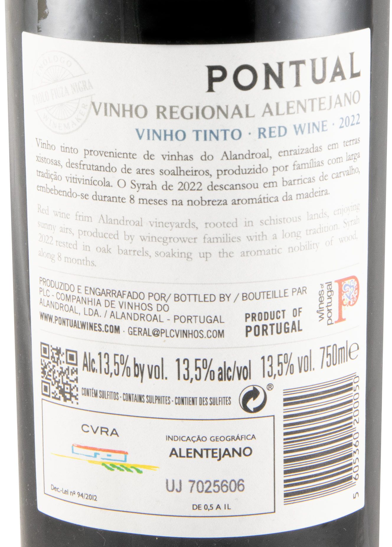 2022 Pontual Syrah red
