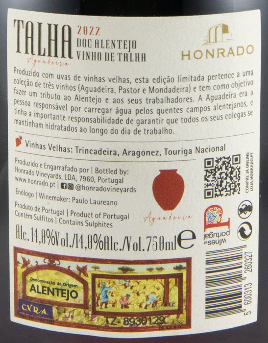 2022 Honrado Talha Aguadeira tinto
