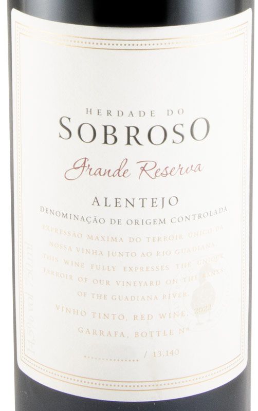 2022 Herdade do Sobroso Grande Reserva red