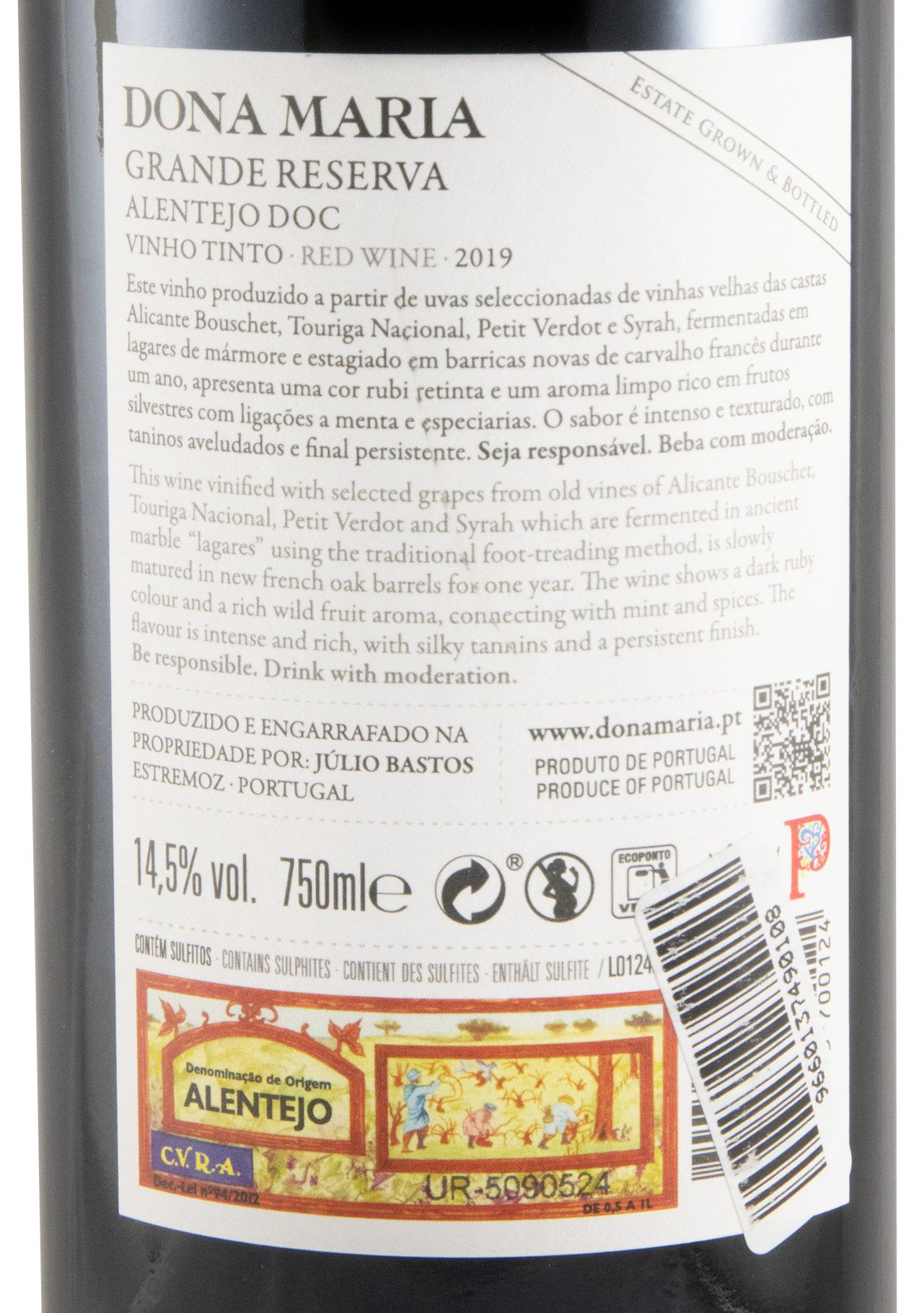 2019 Júlio Bastos Dona Maria Grande Reserva red