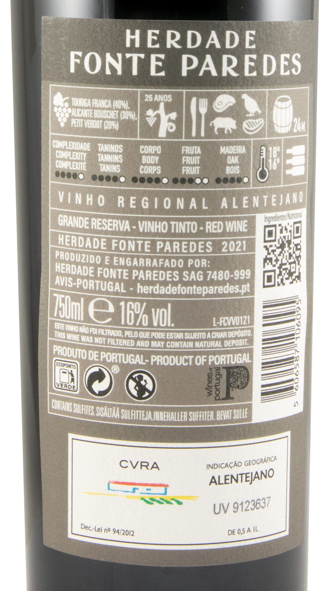 2021 Herdade Fonte Paredes Vinhas Velhas red