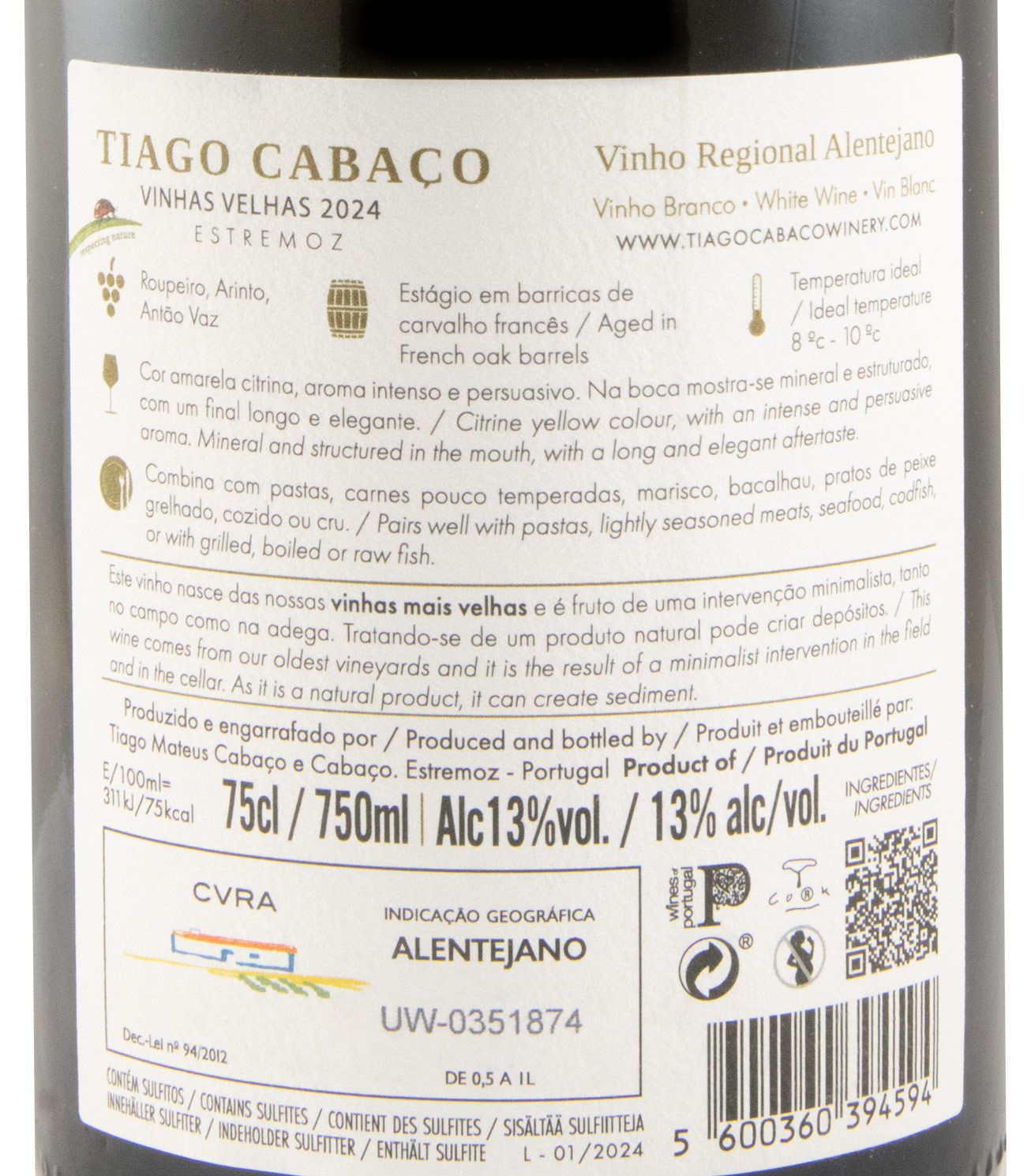 2024 Tiago Cabaço Vinhas Velhas white