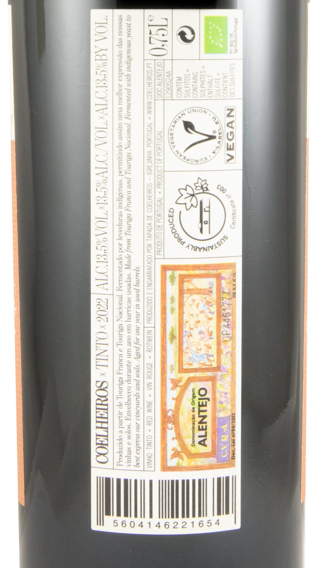 2022 Coelheiros biológico tinto