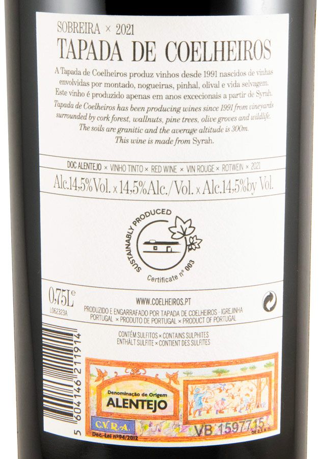 2021 Tapada de Coelheiros Sobreira red