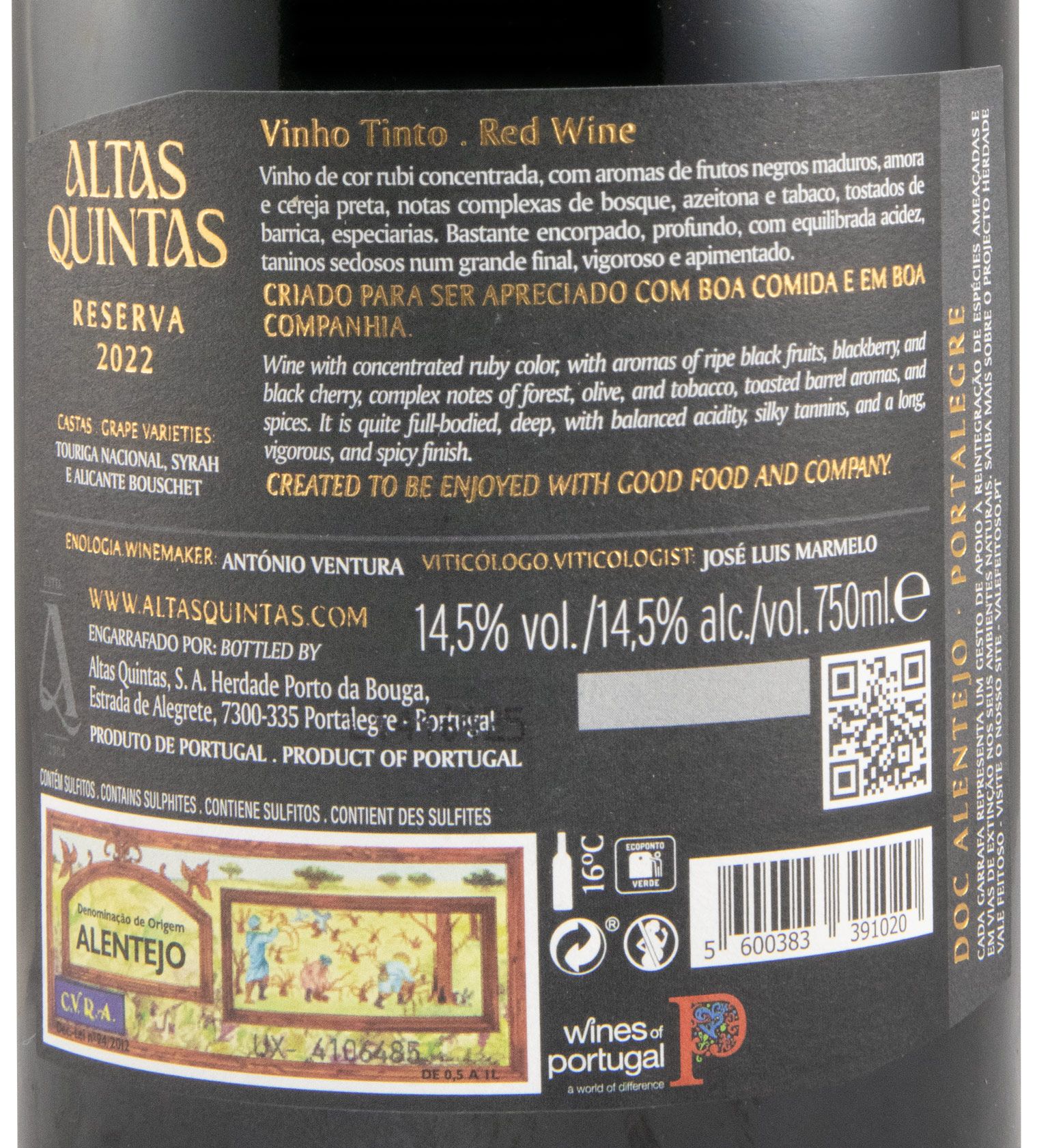 2022 Altas Quintas Reserva red