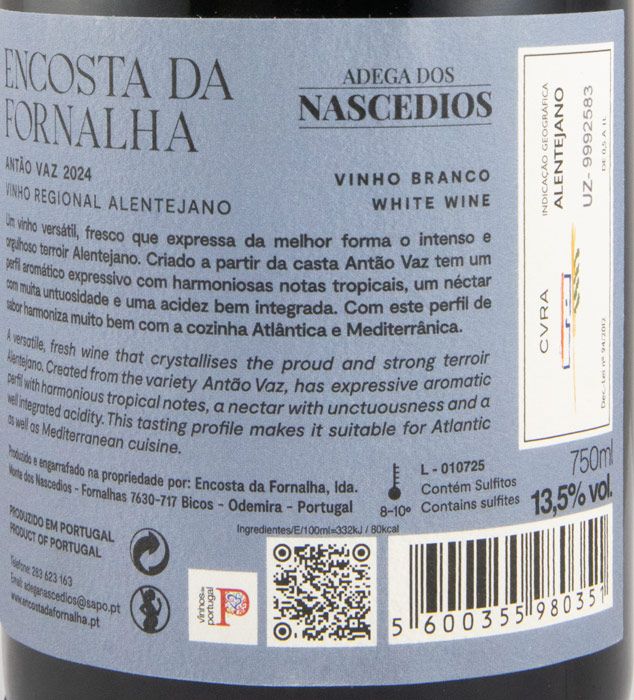 2024 Encosta da Fornalha Antão Vaz branco