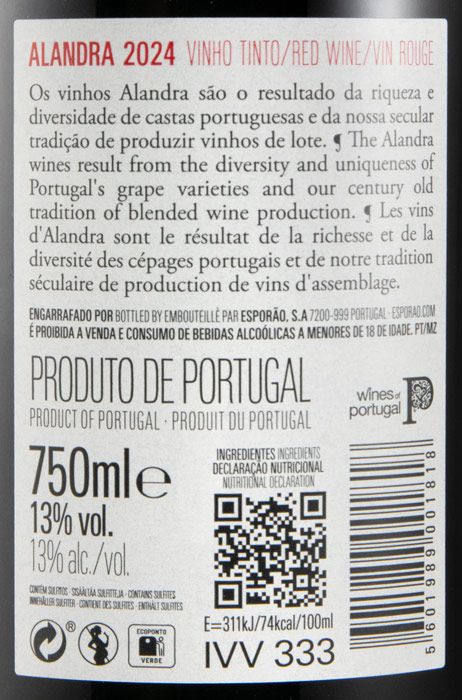2024 Esporão Alandra tinto