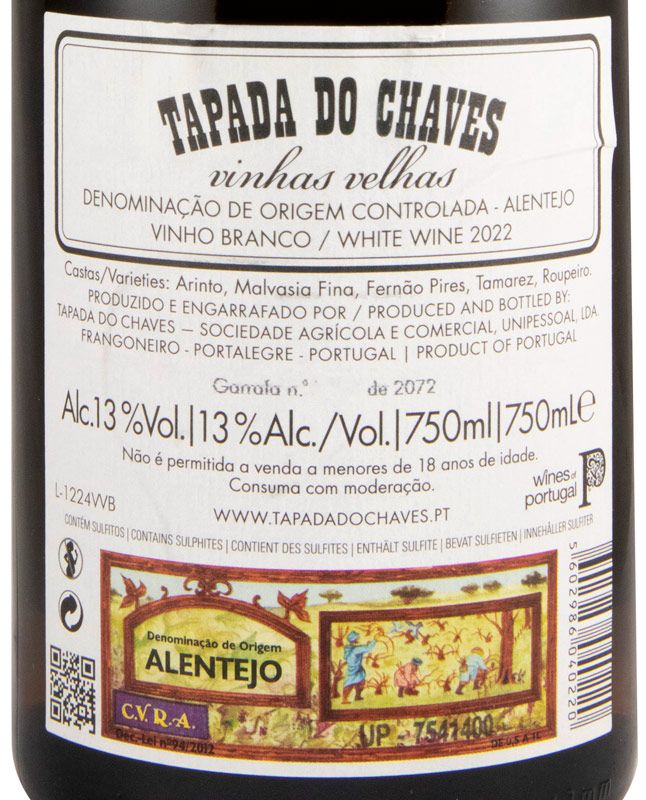2022 Tapada do Chaves Vinhas Velhas white