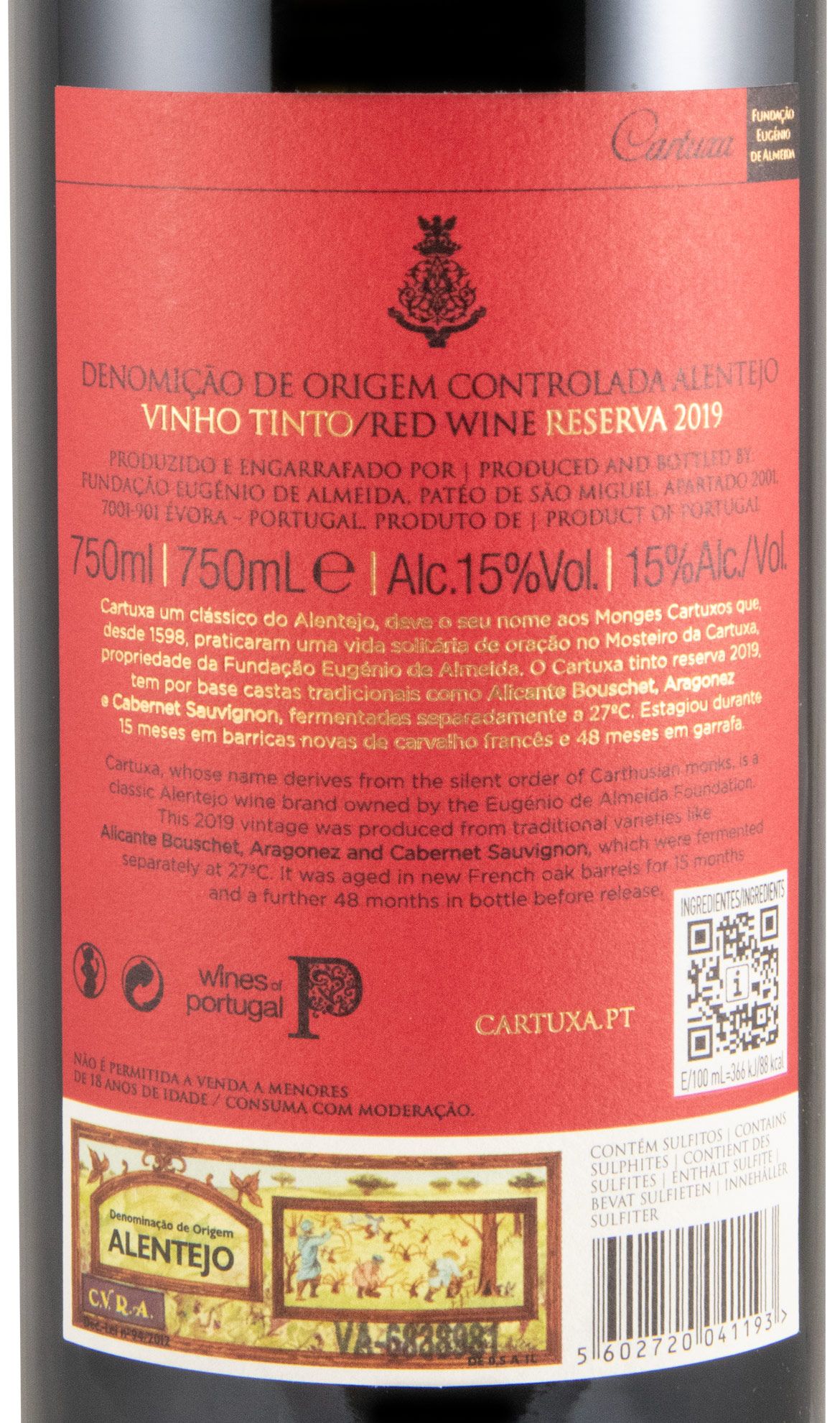 2019 Cartuxa Reserva red
