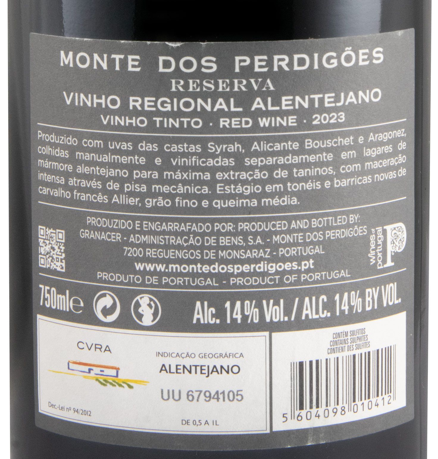 2023 Monte dos Perdigões Reserva tinto