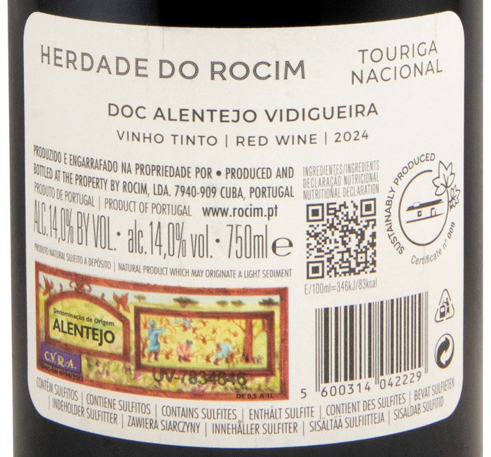2024 Herdade do Rocim Touriga Nacional tinto