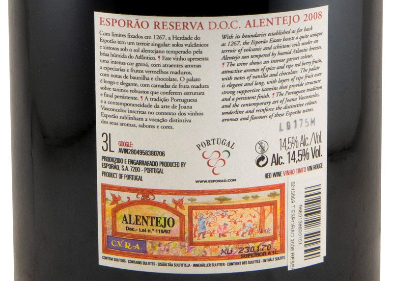 2008 Esporão Reserva red 3L