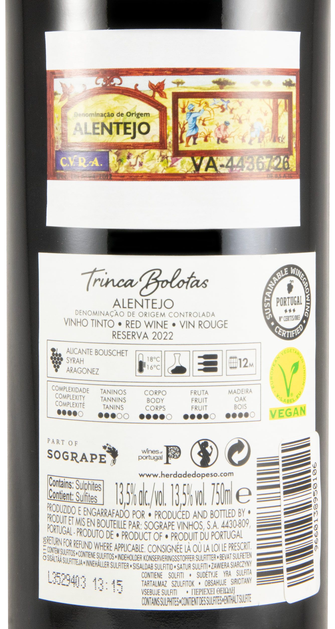 2022 Herdade do Peso Trinca Bolotas Reserva red