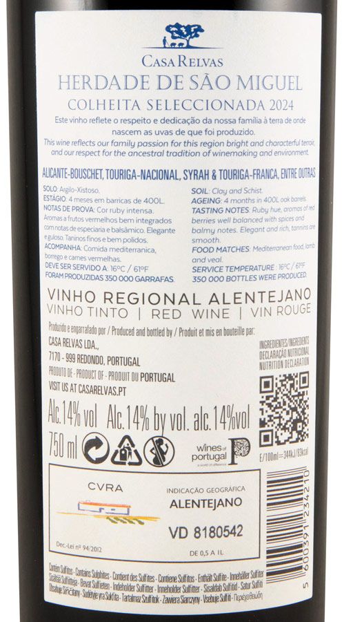 2024 Herdade de São Miguel Colheita Seleccionada red
