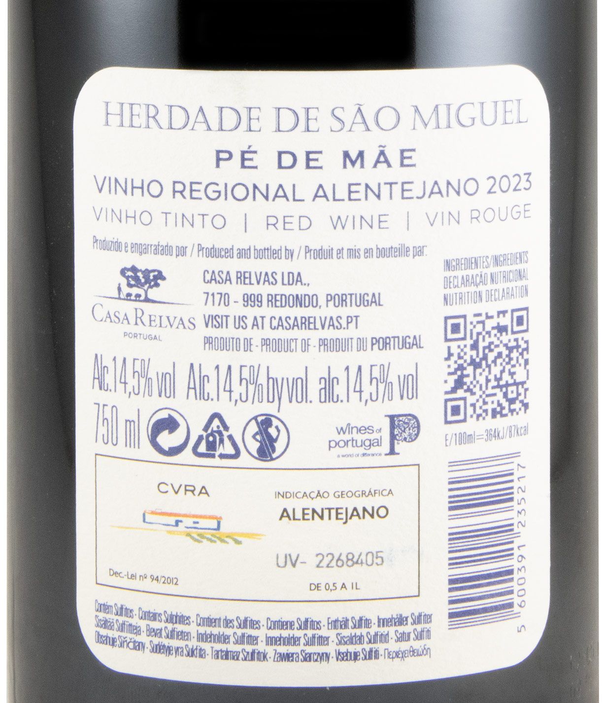 2023 Herdade de São Miguel Pé de Mãe tinto