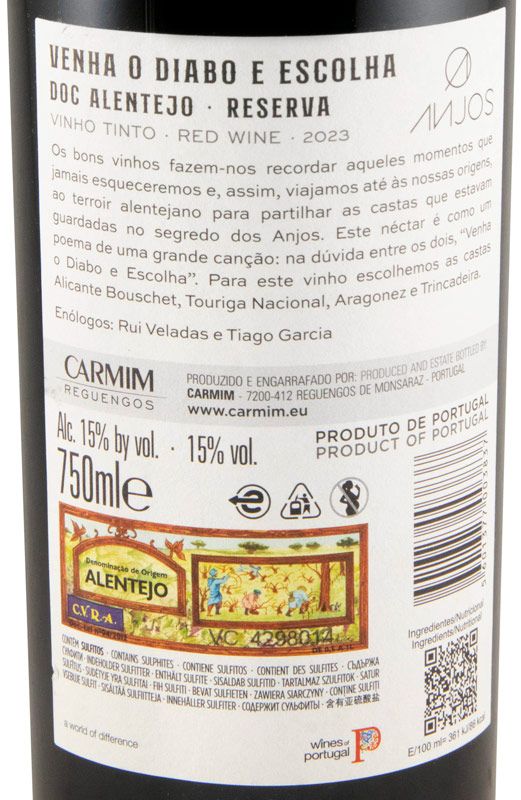 2023 Venha o Diabo e Escolha Reserva tinto
