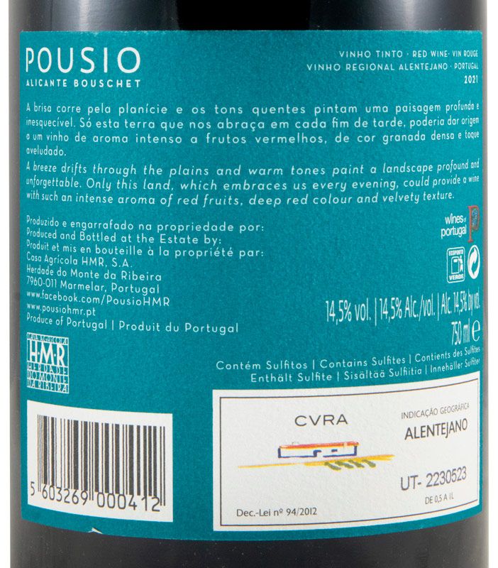 2021 Pousio Alicante Bouschet tinto