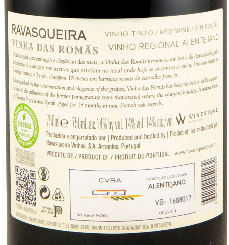 2023 Ravasqueira Vinha das Romãs red