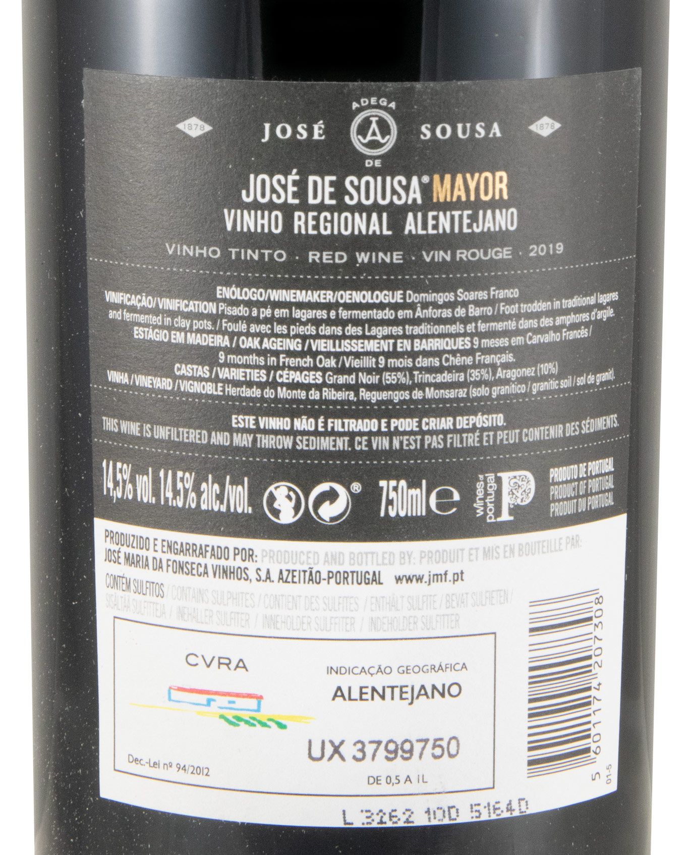 2019 José Maria da Fonseca José de Sousa Mayor tinto