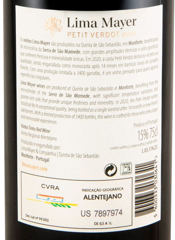 2020 Lima Mayer Petit Verdot tinto