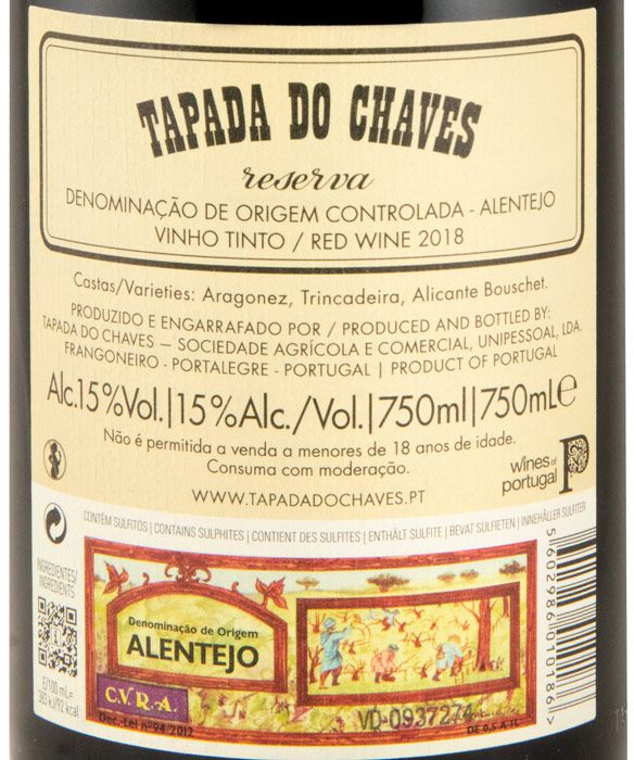 2018 Tapada do Chaves Reserva red