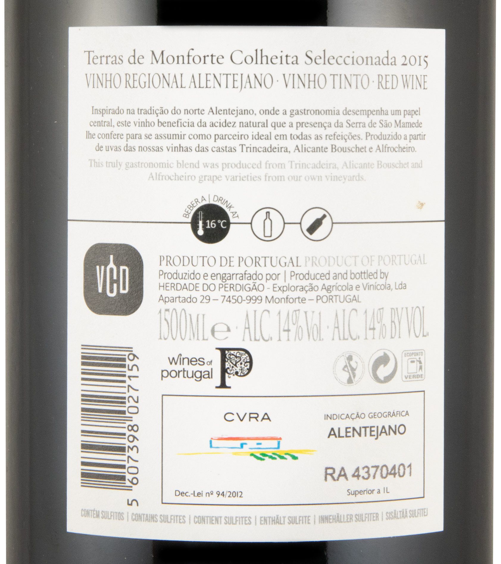 2015 Terras de Monforte Colheita Selecionada red 1.5L