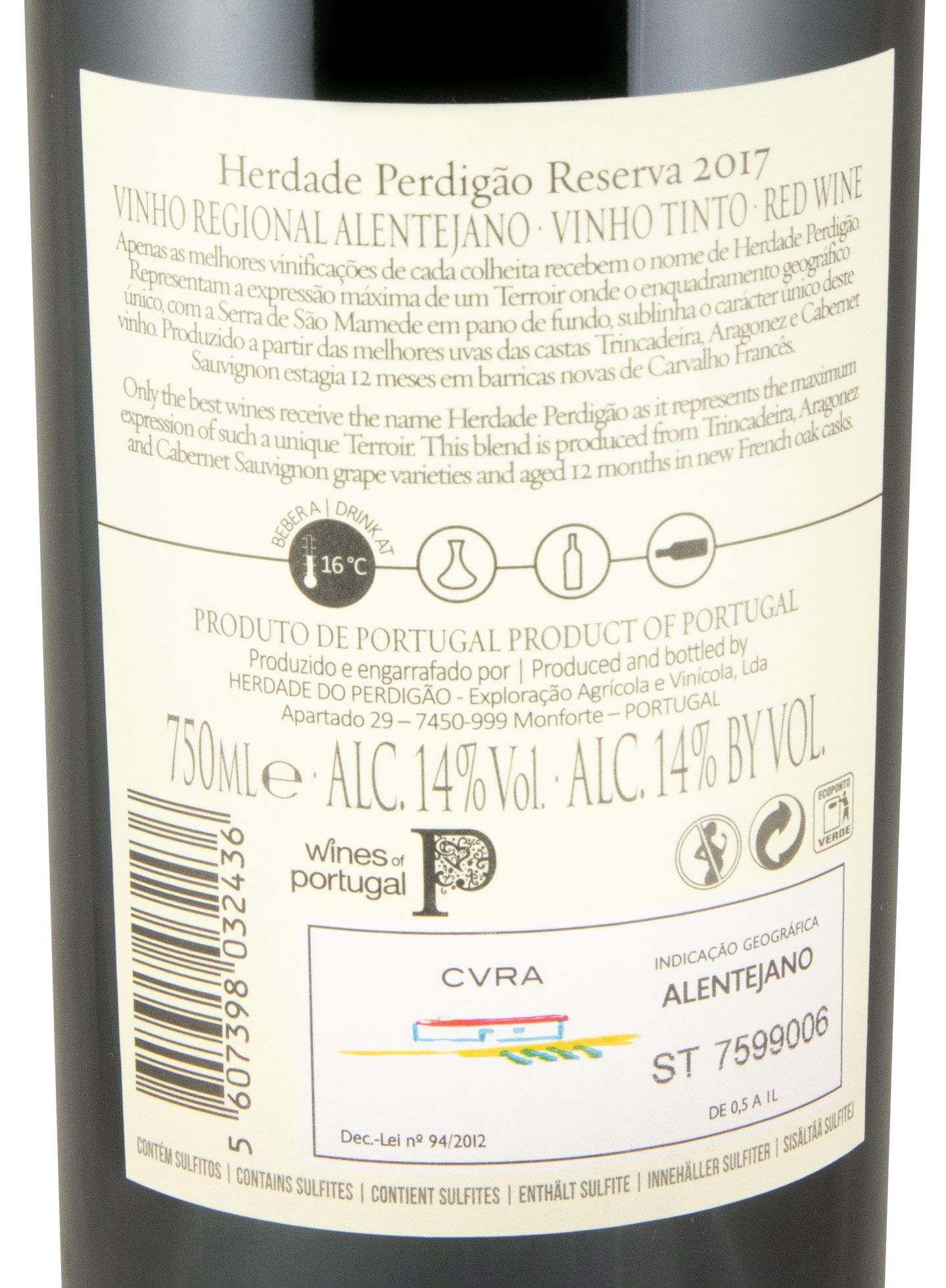 2017 Herdade do Perdigão Reserva red