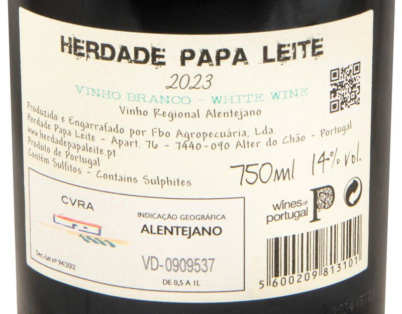 2023 Herdade Papa Leite Stories in Heaven white