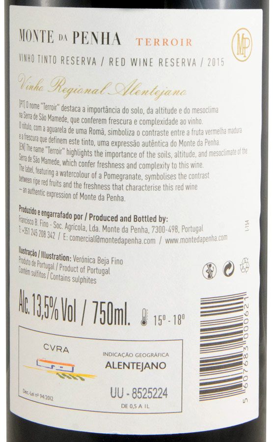 2015 Monte da Penha Terroir Reserva red