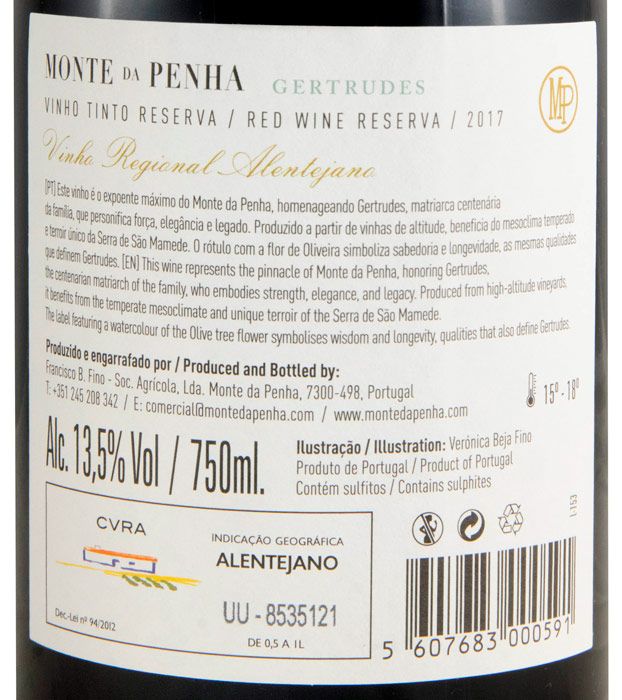 2017 Monte da Penha Gertrudes Reserva tinto