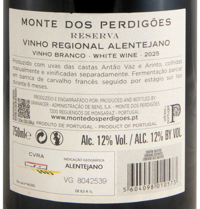 2025 Monte dos Perdigões Reserva branco