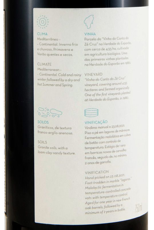 2021 Esporão Aragonês organic red