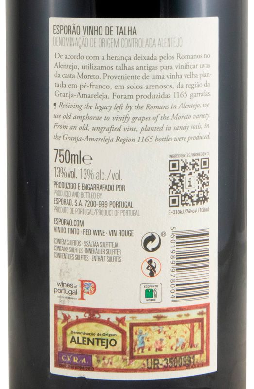 2023 Esporão Vinho de Talha Moreto tinto