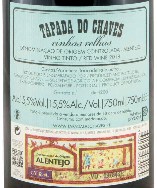 2018 Tapada do Chaves Vinhas Velhas tinto