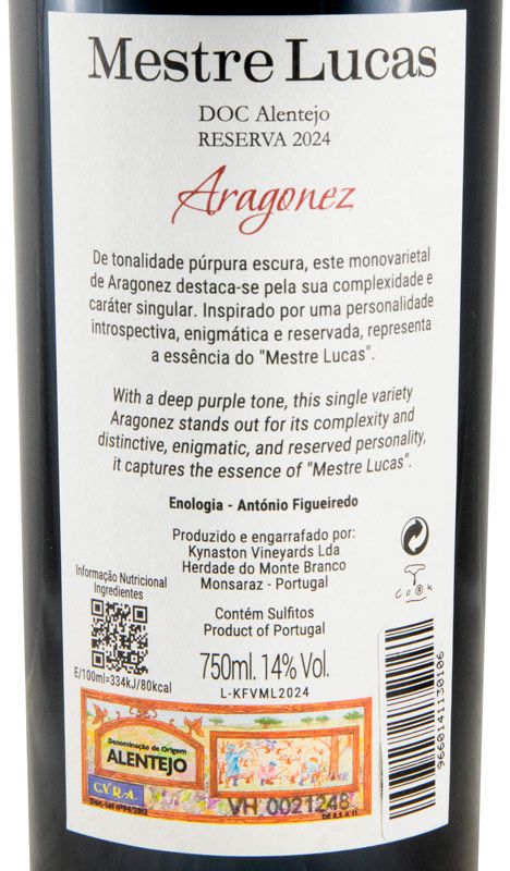 2024 Mestre Lucas Aragonez Reserva red