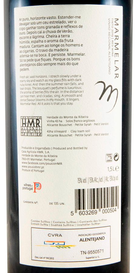 2019 Marmelar tinto 1,5L