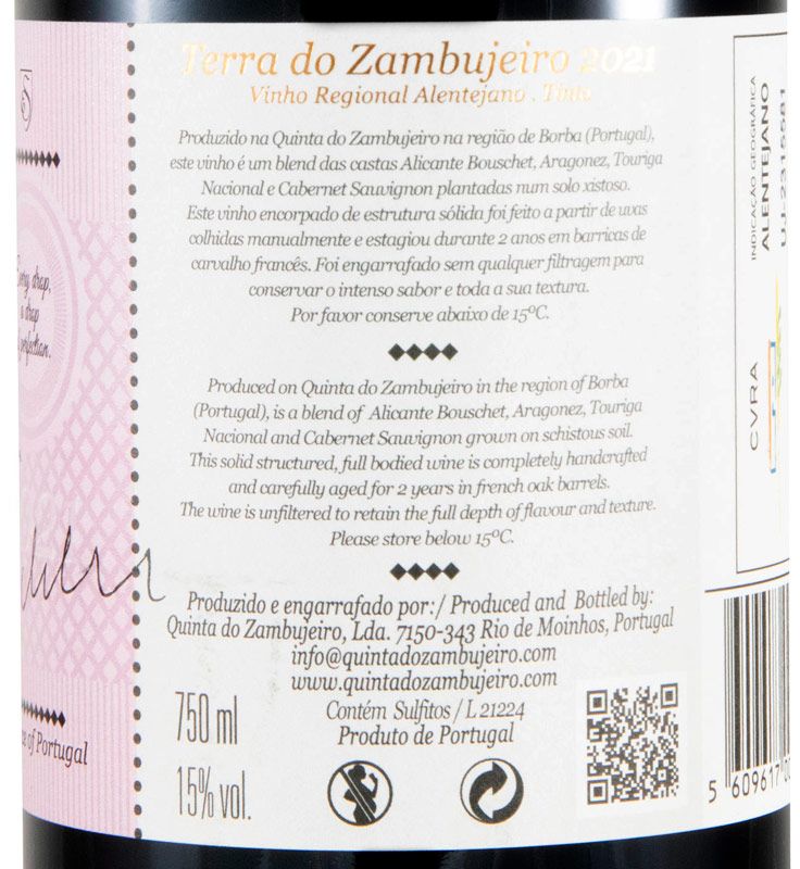 2021 Terra do Zambujeiro red