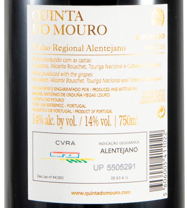 2020 Quinta do Mouro red (golden label)
