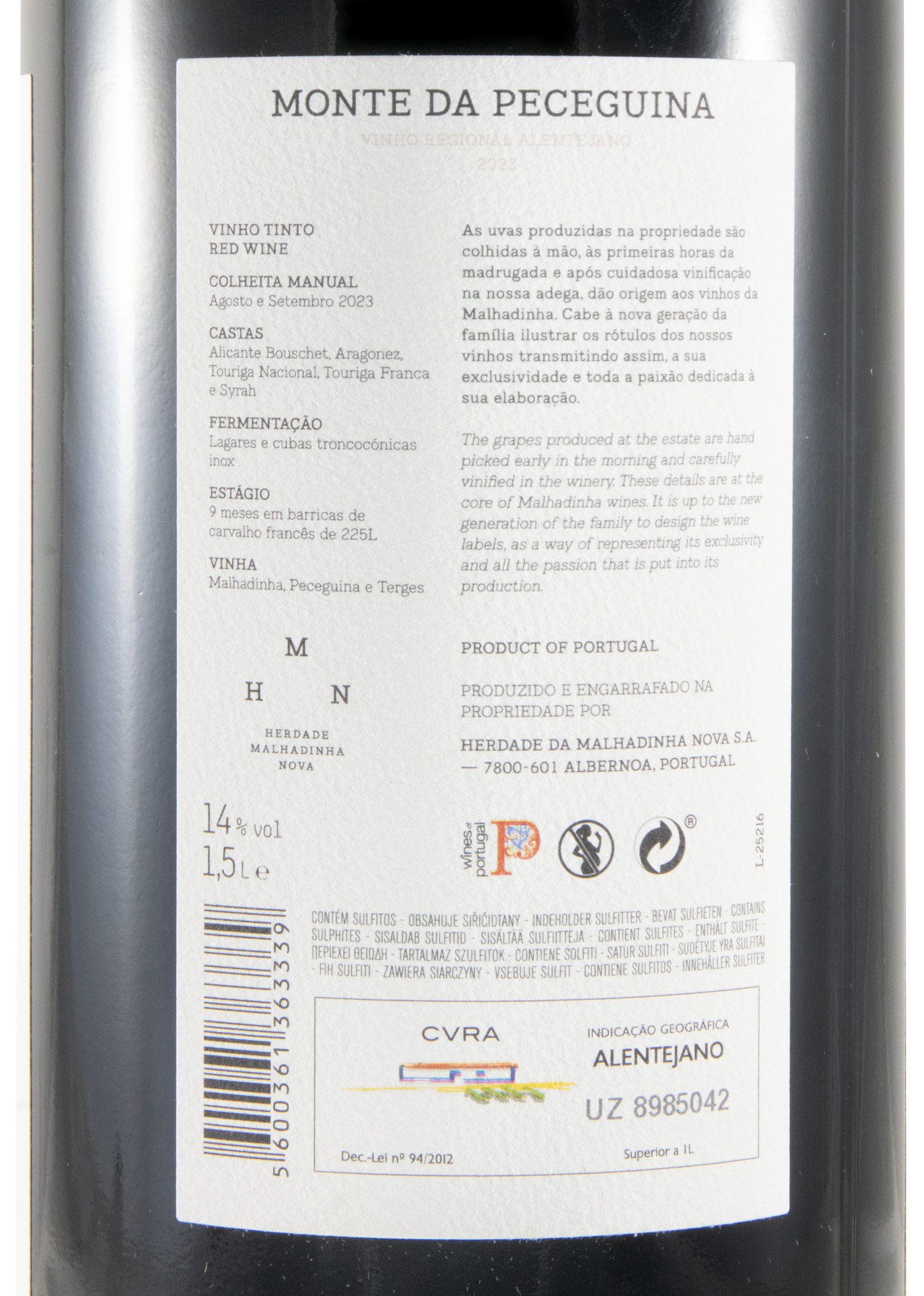 2023 Monte da Peceguina tinto 1,5L
