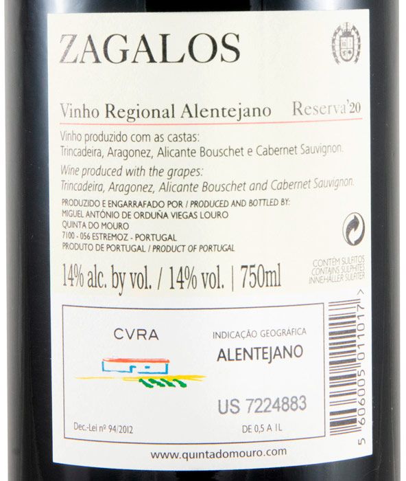 2020 Zagalos Reserva red