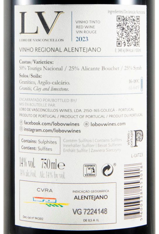 2023 Lobo de Vasconcellos LV tinto