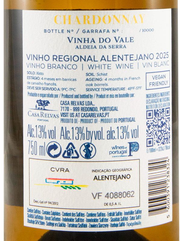 2025 Casa Relvas Chardonnay white