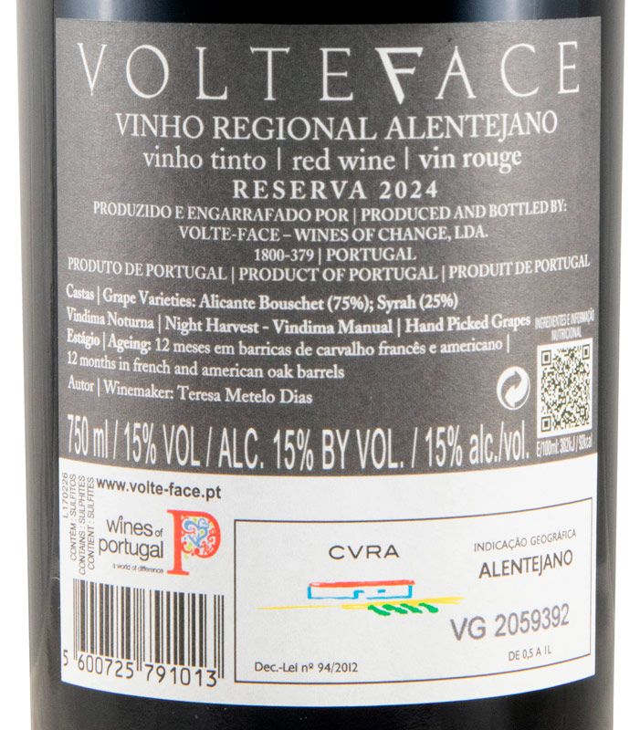 2024 Volteface Reserva tinto