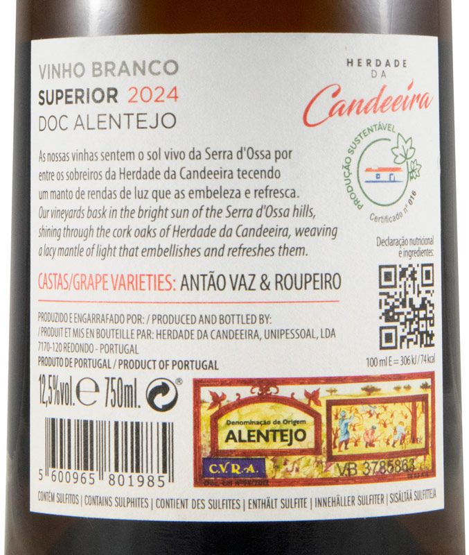 2024 Herdade da Candeeira Superior branco