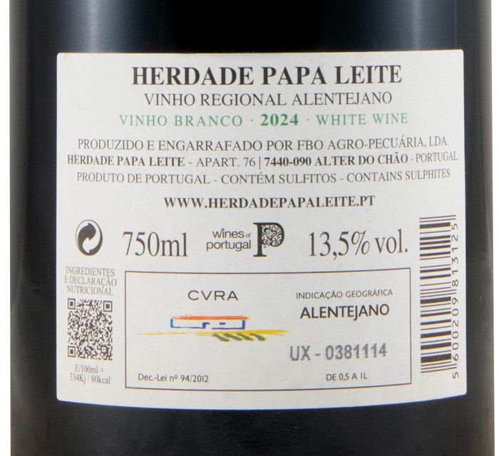 2024 Herdade Papa Leite Pacto do Diabo branco