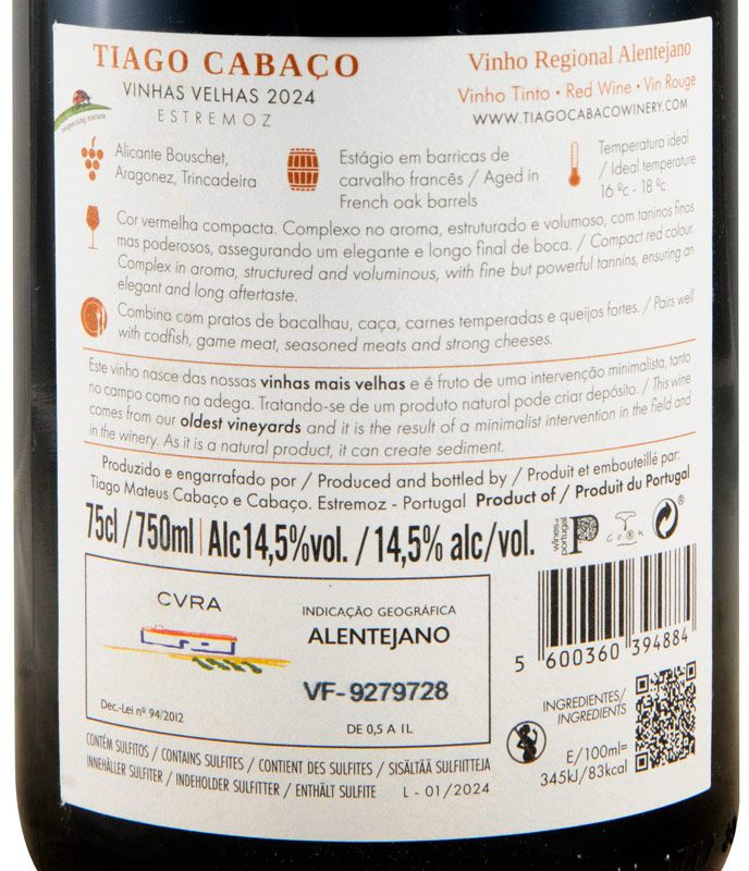 2024 Tiago Cabaço Vinhas Velhas red