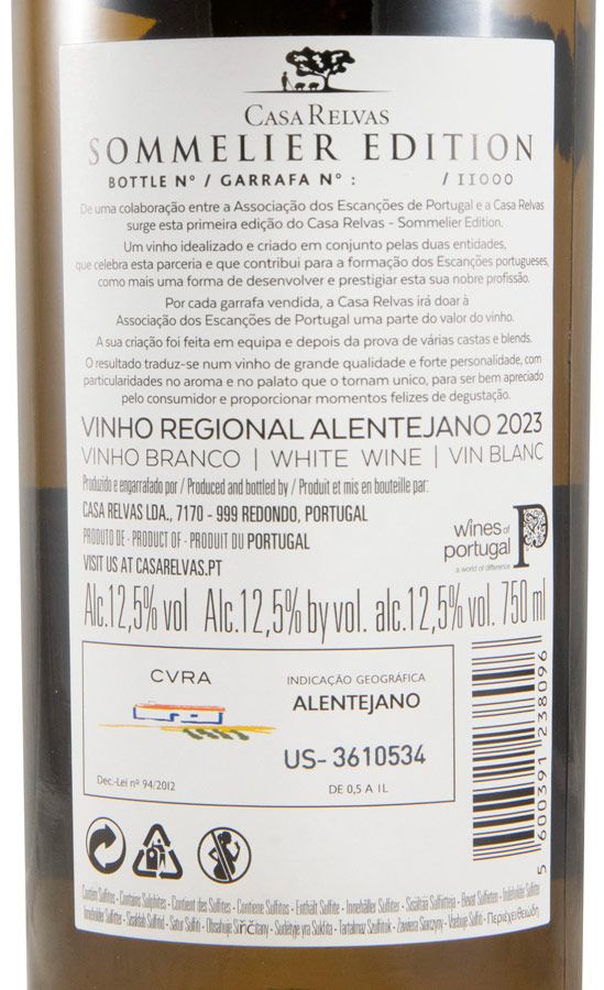 2023 Casa Relvas Sommelier Edition white