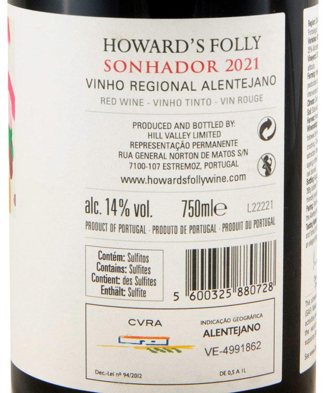 2021 Howard's Folly Sonhador tinto